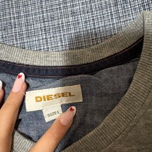 Diesel Heather Gray Knit Top